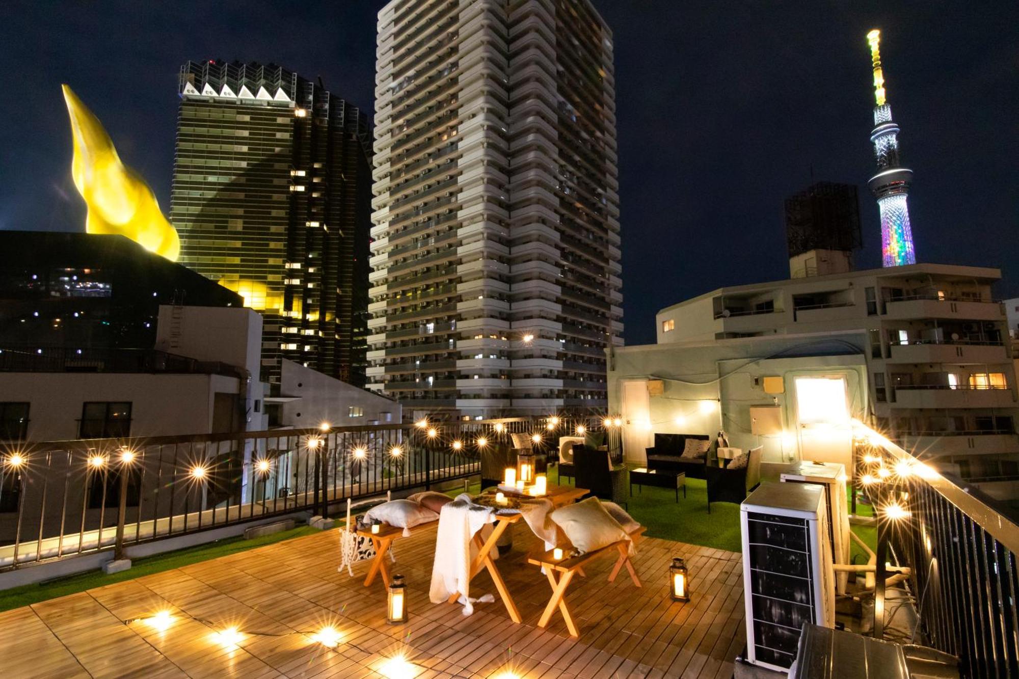 【5/24New Open】浅草徒歩3分/Max9名/無料駐車場/渋谷直通 Apartman Tokió Kültér fotó