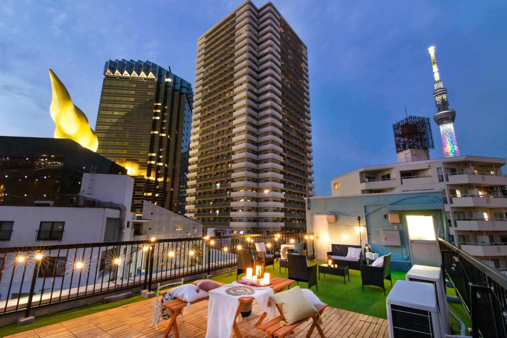 【5/24New Open】浅草徒歩3分/Max9名/無料駐車場/渋谷直通 Apartman Tokió Kültér fotó